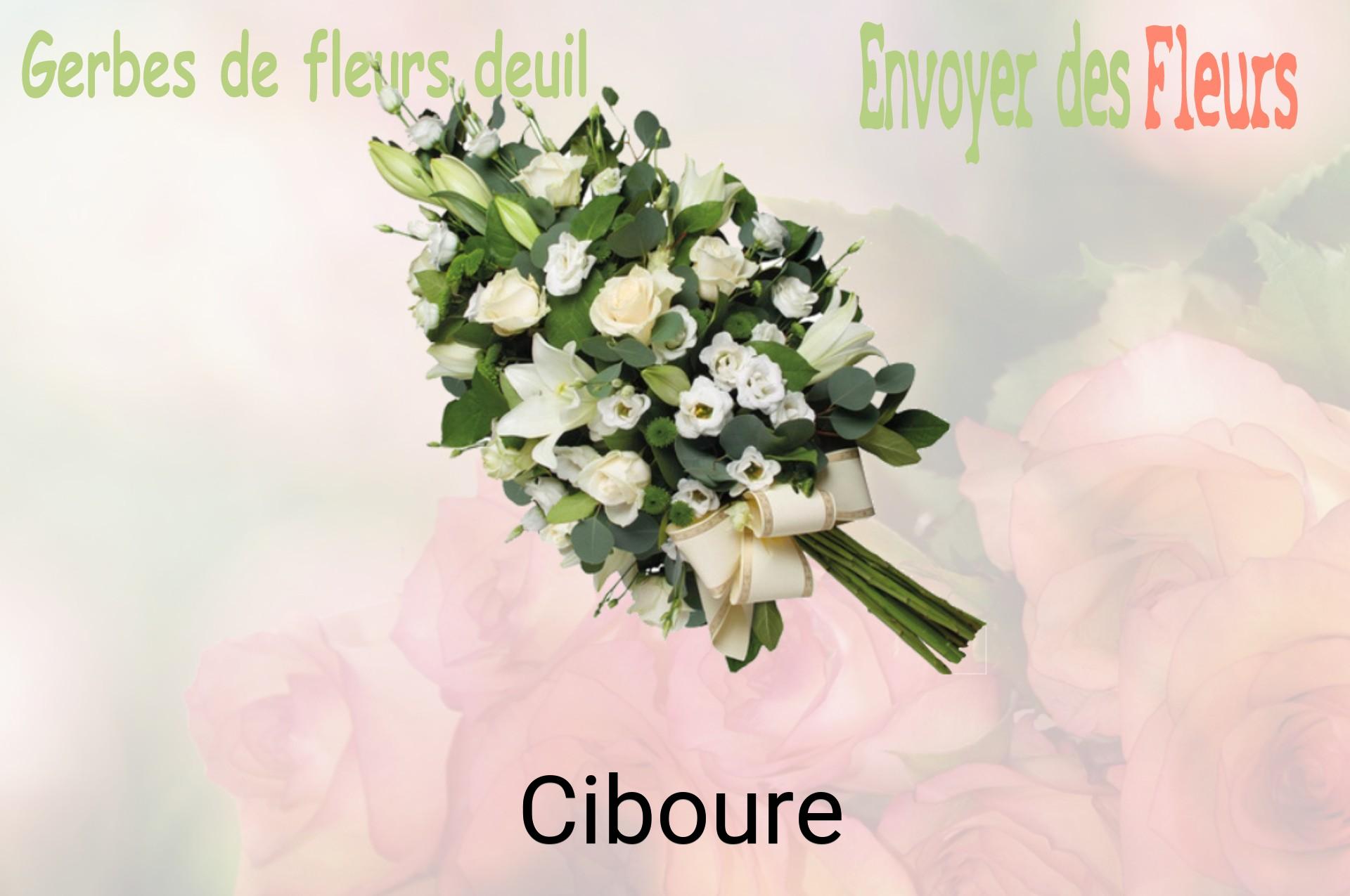 Gerbe de fleurs de deuil livrée à Ciboure